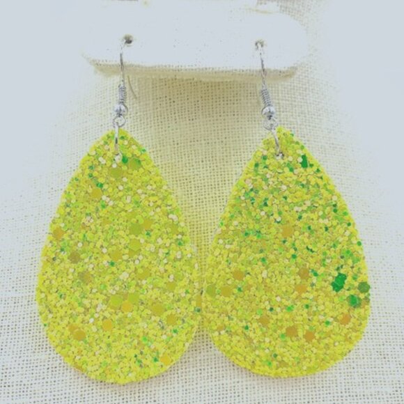 NEW Sparkle Glitter Dangle Earrings - Multiple Colors Available! - Picture 4 of 4
